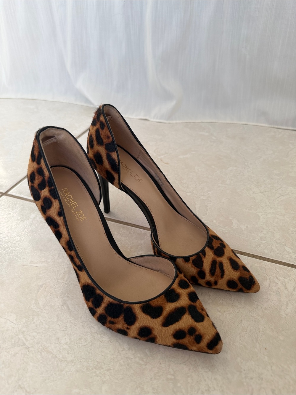 Rachel Zoe Leopard-Print Pointed Toe Pumps - Black & Brown